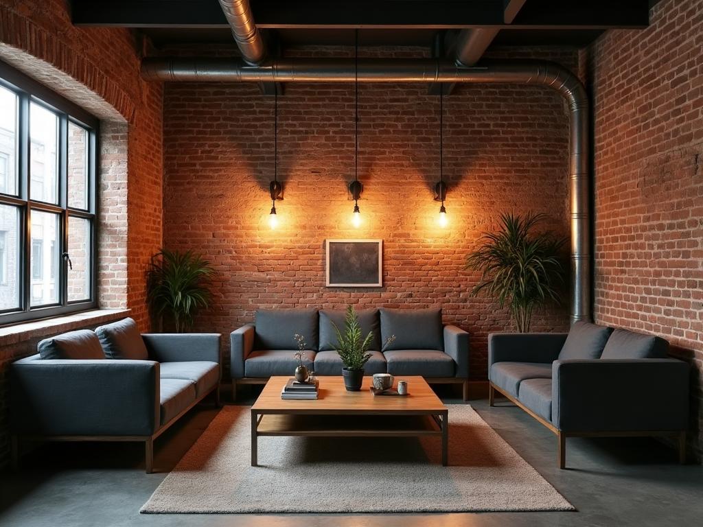 Industrial aesthetic interior design