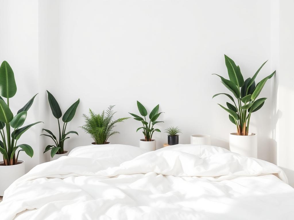 Industrial bedroom with metal bed frame