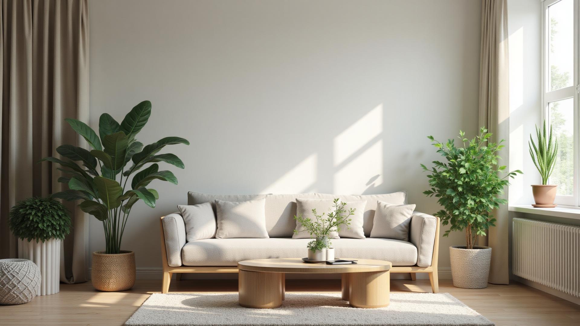 Modern styled room featuring artificial plant styling mistakes to avoid with soft natural lighting and neutral decor